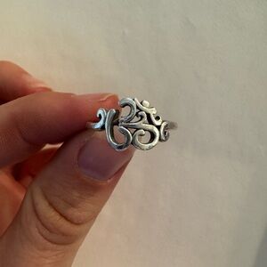 Elegant Silver Namaste Ring